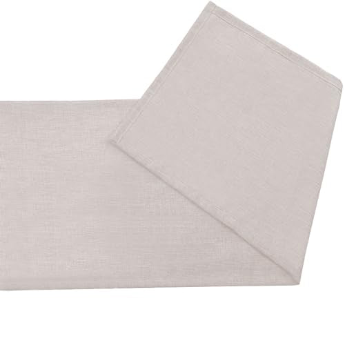 Hiasan Faux Linen Rectangle Tablecloth - Wrinkle and Stain Resistant Washable Table Cloth for Kitchen Dining Room Holiday Table Cover for Party Dinner, Beige, 70 x 140 Inch