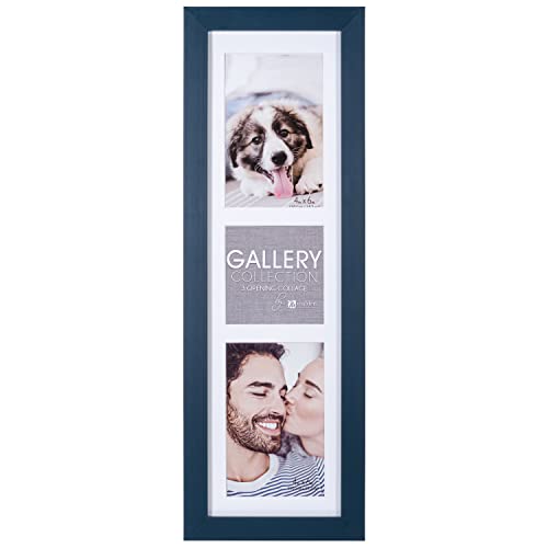 Malden International Designs 3 Opening Blue Collage Wall Frame, (1172-30)