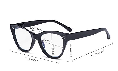 Eyekepper Large Cateye Design Reading Glasses Oversized Readers for Women Reading - Tortoise +2.75