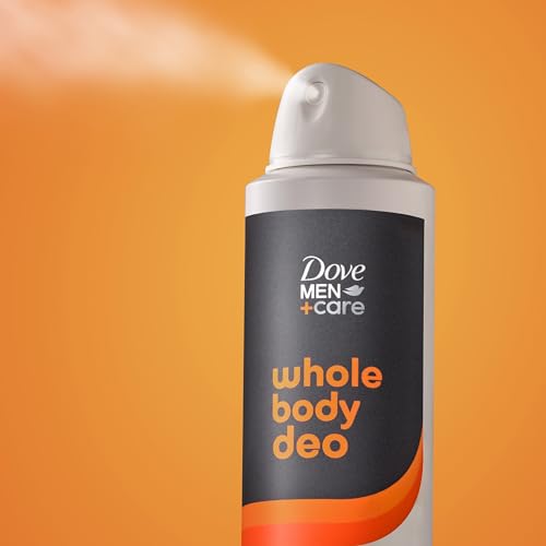 Dove Men+Care Whole Body Deo Aluminum-Free Deodorant Spray Shea Butter + Cedar Suitable from Pits, Privates, to Feet with Vitamin E 4 oz