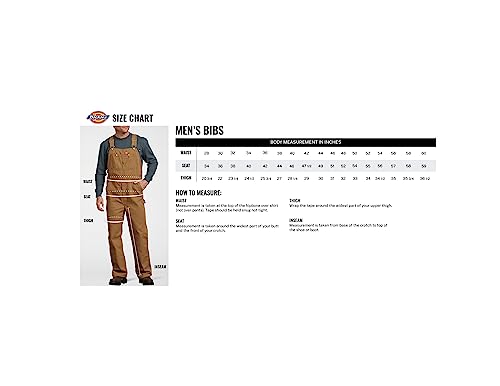 Dickies Industrial Wear mens Painters Bib Overall , White, 38W x 32L US