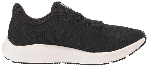 Under Armour Women's Charged Pursuit 3 Big Logo, (101) White/Halo Gray/Pink Fizz, 5.5, US