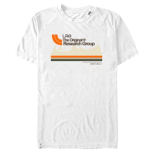 LRG Lifted Research Group Original Core Astro Young Men's Short Sleeve Tee Shirt, White, Small