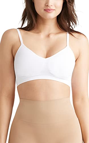 Yummie womens Nylon Seamless Bralette, Padded Bra, Black, Small-Medium US