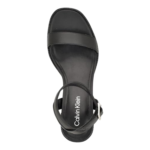 Calvin Klein Women's Lalah Heeled Sandal, Ivory 150, 10