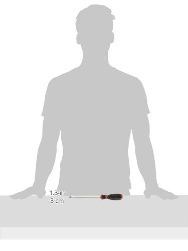 Performance Tool W30989 Black & Red Slotted Screwdriver, 1/4-Inch x 6-Inch