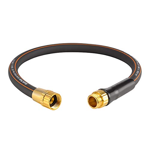 Giraffe Tools Garden Hose 25ft x 5/8", Water Hose Heavy Duty, Flexible, Lightweight Hybrid Hose with Swivel Handle, Male to Female Fittings, Burst 600 PSI