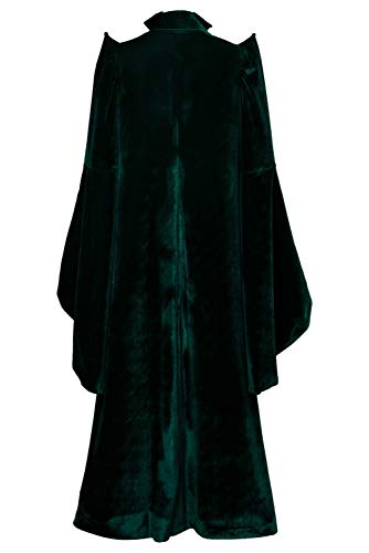 COSMOVIE Women's Witch Halloween Cosplay Costume Movie Wizard Sorceress Cloak Robe Coat