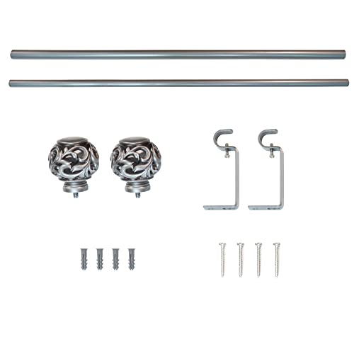 Kensignton 5/8" Curtain Rod Set 28-48" Oiled Bronze