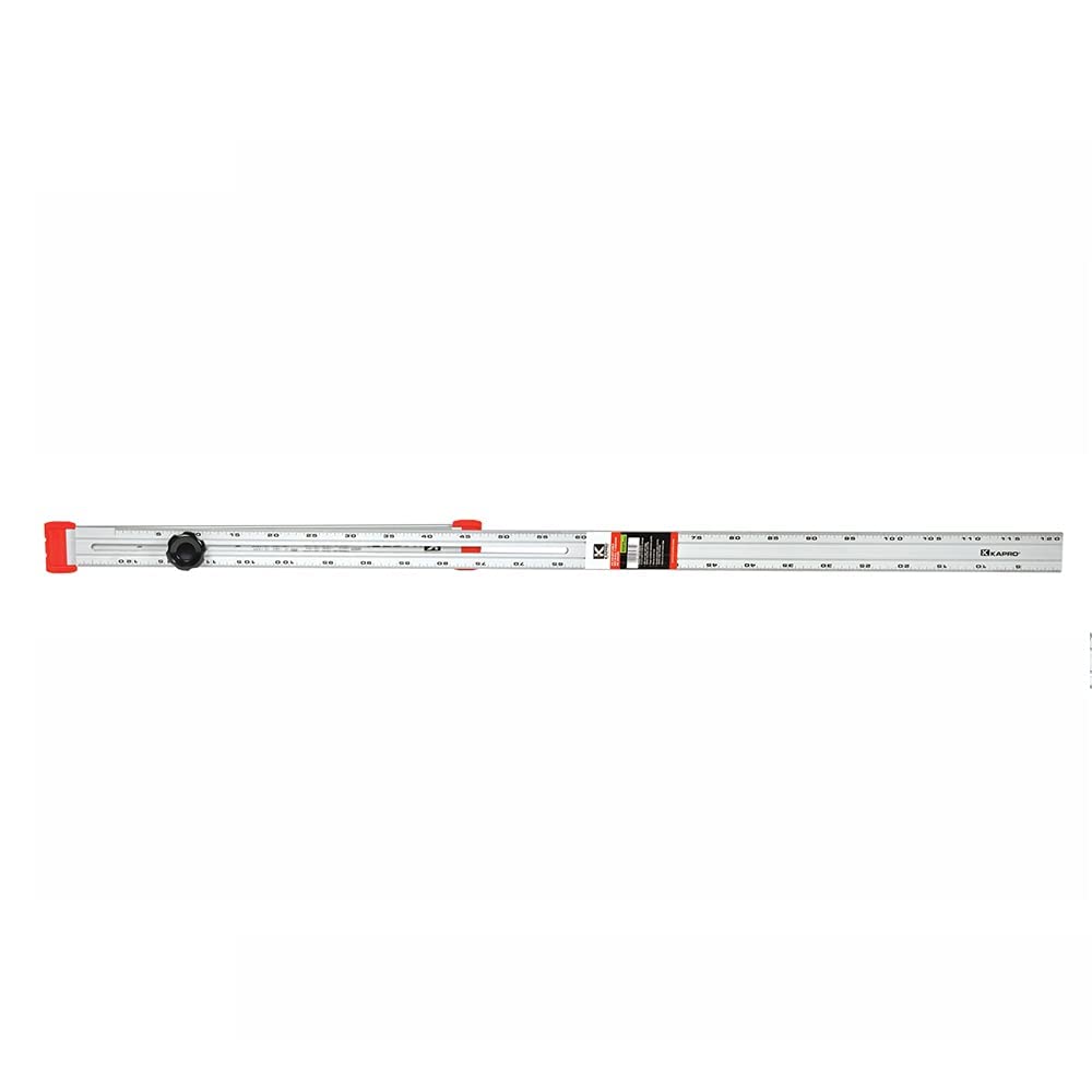 Kapro - 317 Adjustable Drywall T-Square Tool - Aluminum - for Layout and Marking - Features Sliding Head and Dual Directional Printed Scale - 48 Inch