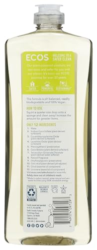 ECOS, Dish Soap Bamboo Lemon, 25 Fl Oz