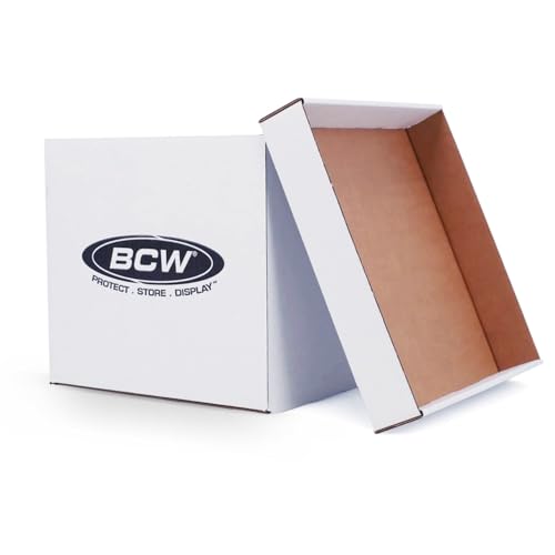 BCW Vinyl Record Storage Boxes – 5 Pack | Holds 65 LPs Each | Stackable Vinyl Record Storage Box with Reinforced Bottom & Handles | Archival Record Organizer for 12-Inch Albums, DJs & Collectors