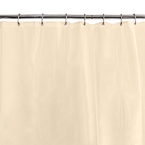 Splash Home Vinyl Shower Liner, Lightweight,12 Holes, 70” W x 72” H, Waterproof-Beige