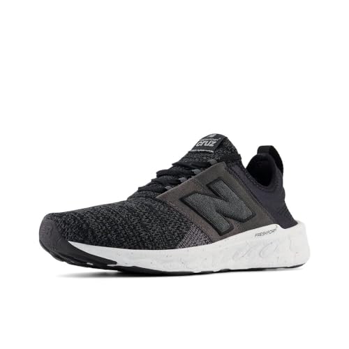 New Balance Men's Fresh Foam X Cruz Artisan V3 Running Shoe, Black/Phantom/Magnet, 10 Wide