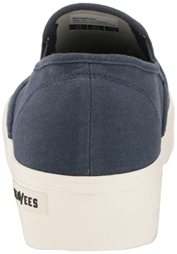 SEAVEES Women's Baja Slip On Platform, Cream, 11