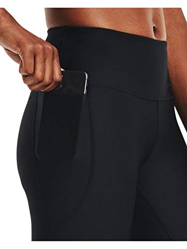 Under Armour Womens HeatGear Armour High No-Slip Waistband Pocketed Leggings , Black (001)/White , Large