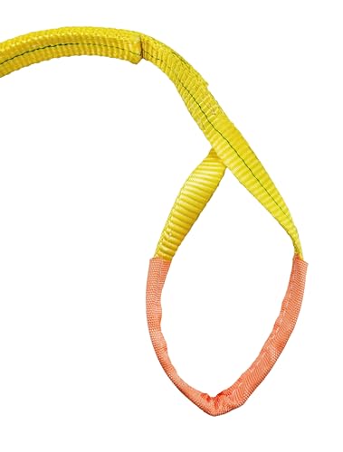 Everest C1130-2" x 3' Yellow Flat Sling Eye to Eye/Lifting Sling Strap Heavy Duty 2PLY 1-Pack