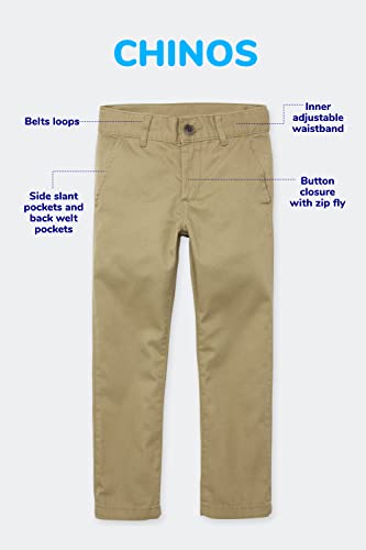 The Children's Place Boys Stretch Chino Pants,Flax/Tidal 2 Pack,14
