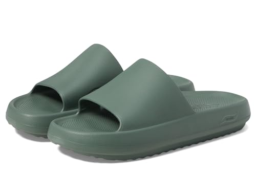 SKECHERS Men's Slide Sandal, Charcoal, 13