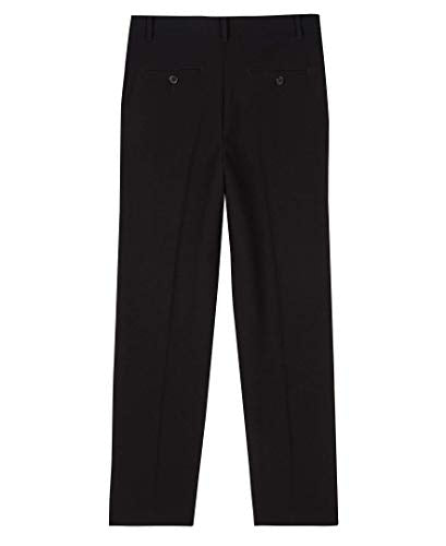 Van Heusen Boys' Flex Stretch Flat Front Dress Pants, Bank Blue Solid, 10