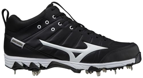 Mizuno Men's 9-Spike Ambition 2 Baseball Shoe, Royal-White, 12