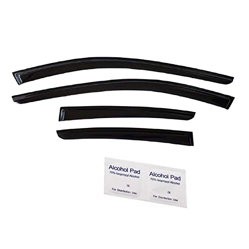 2018-2023 Tape-On Side Window Deflector Visors for Subaru Crosstrek & for Subaru Impreza Hatchback 2017-2023 Smoke Tinted Rain Guards