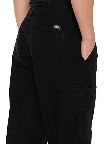Dickies mens Ripstop Cargo Regular Straight Fit Work Utility Pants, Rinsed Black, 40W x 30L US