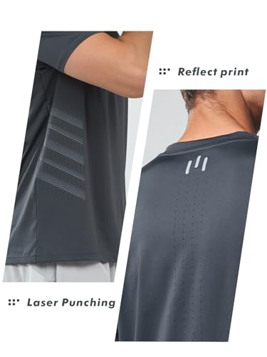 NORTHYARD Breathable 2.0™ Men's Athletic Workout T-Shirt REDOCHRE-M