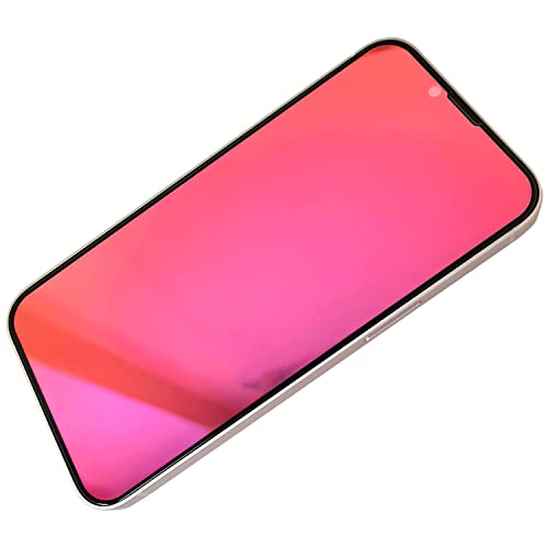 BWEDXEZ 2 Pack Anti-Blue Privacy Tempered Glass for iPhone 15 / iPhone 16 Mirror Anti-Spy Screen Protector Anti-Peeping Film Electroplated Gradient Colorful 6.1 inch