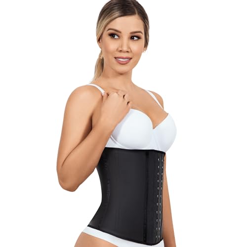 Lady Slim Fajas Colombianas Reductoras Y Moldeadoras para Mujer Underbust Waist Cincher Corset Sport Girdle Hourglass Body Shaper Black V2 Large