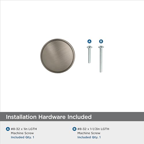 Amerock | Cabinet Knob | Antique Silver | 1-1/4 inch (32 mm) Diameter | Ravino | 1 Pack | Drawer Knob | Cabinet Hardware