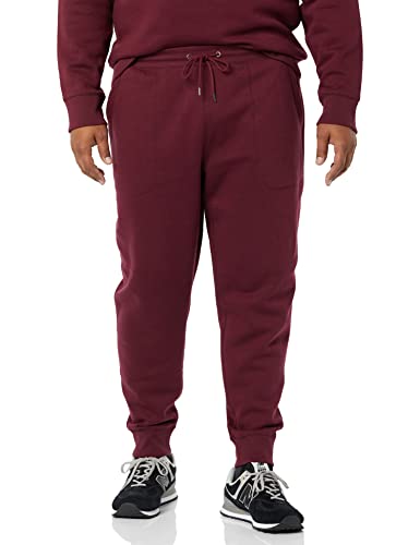 Goodthreads Men's Washed Fleece Jogger Pant, Burgundy, X-Small