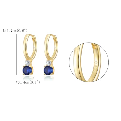 FANZE Small Gold Hoop Earrings, Gold Earrings Huggie Earrings, Birthstone Gold Hoop Earrings Jewelry Gift Women Party Fashion