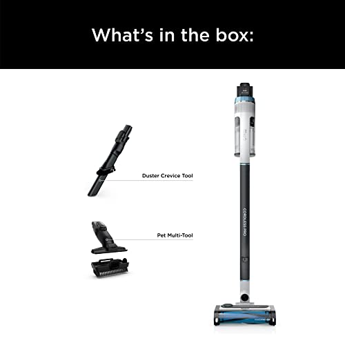 Shark IZ562H Pro Cordless Vacuum with Clean Sense IQ and Odor Neutralizer, PowerFins Plus Brushroll, Includes Duster Crevice Pet Multi Tool, Up To 40 Minute Runtime, Light Blue, Without MultiFLEX