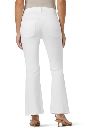 HUDSON Women's Petite Nico Mid Rise Cropped Bootcut Jean, White, 34