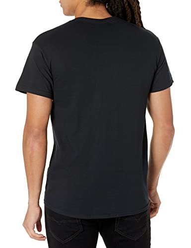 Liquid Blue Men's Ac/DC Label T-Shirt, Black, Medium
