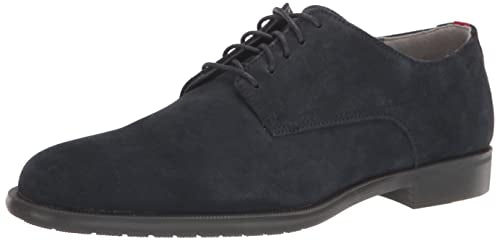 HUGO Smooth Suede Lace up Derby Dress Shoe Chestnut Brown