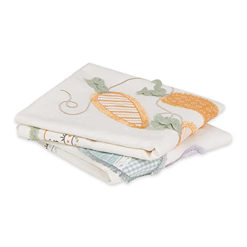 DII Cottontail Cottage Spring Kitchen Collection, Dishtowel Set, 18x28, Carrots & Eggs, 2 Count