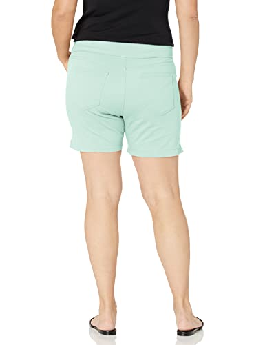 Gloria Vanderbilt Women's Amanda High Rise Pull on Short, Jade Breeze, 4