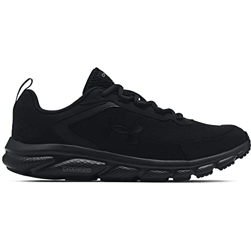 Under Armour mens Charged Assert 9 Running Shoe, Black (002 Black, 12 US
