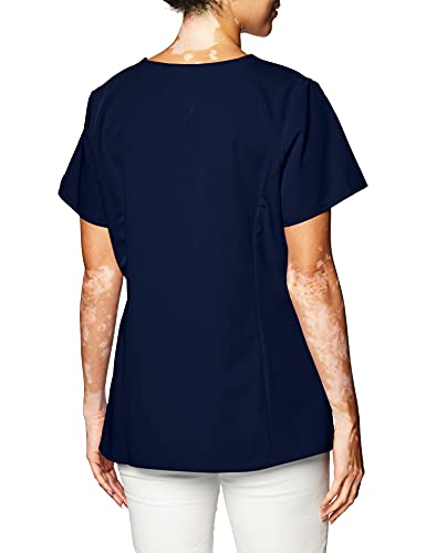 Dickies Women's Plus Size Xtreme Stretch V-Neck Scrubs Top, D-Wine, XXXXX-Large