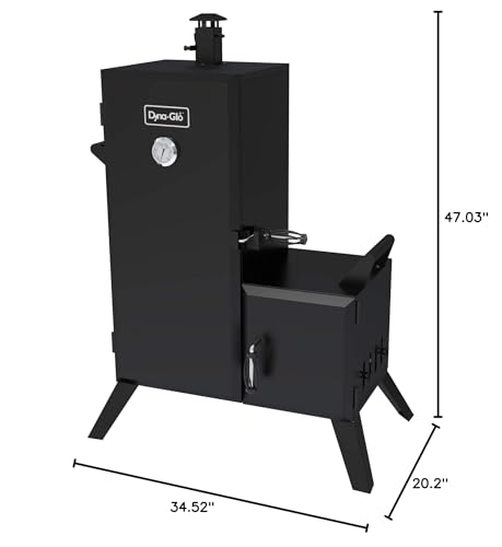 Dyna-Glo DGO1890BDC-D Wide Body Vertical Offset Charcoal Smoker,Black