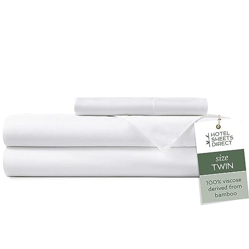 Hotel Sheets Direct 4 Piece Bed Sheet Set California King, 100% Viscose Derived from Bamboo Sheets Set with 2 Pillowcases, Cooling & Breathable Luxury Bedding, Moisture-Wicking & Silky Soft, Navy Blue
