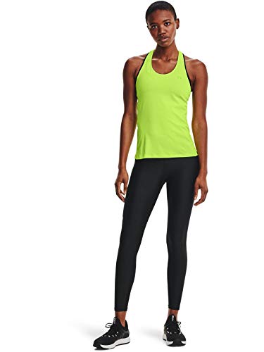 Under Armour Womens HeatGear Armour High No-Slip Waistband Pocketed Leggings , Black (001)/White , Large
