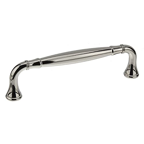 Richelieu Hardware BP790160195 Candiac Collection 6 5/16-inch (160 mm) Center-to-Center Brushed Nickel Traditional Curved Cabinet and Drawer Pull Handle for Kitchen, Bathroom, and Furniture