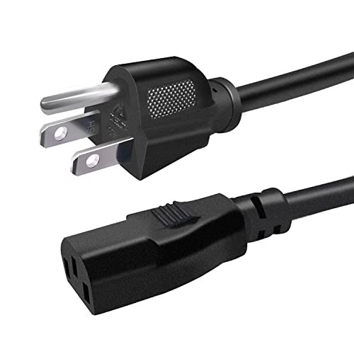 mankk 6Ft Universal AC Power Cord 10A 250V 16AWG 3 Prong Replacement Cable for Computer TV Monitor PC Laptop Printer M-I-039-1.8M
