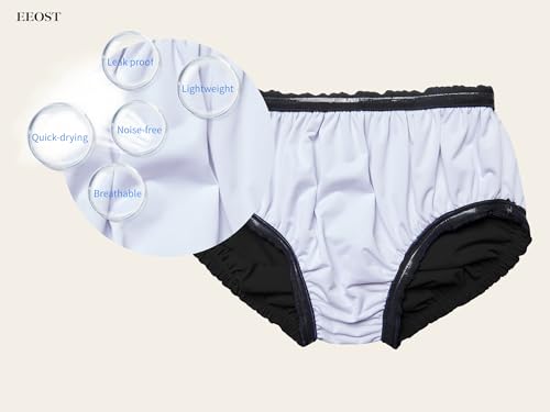 EEOST Youth Special Needs Reusable Swim Diapers Swimwear for Incontinence Cloth Diaper Covers Waterproof,Leakproof, Unisex (Black, 3-4T)