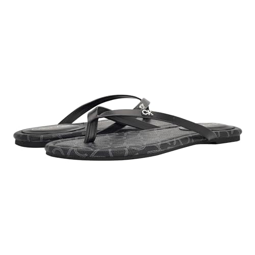 Calvin Klein Women's Cruzy Flip Flop, Dark Brown 200, 10