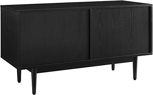 Crosley Furniture Liam Large Vinyl Record Storage TV Stand and Entertainment Center, Media Console, Walnut