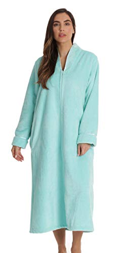 Just Love Plush Zipper Long Robe 6792-MIN-M Mint